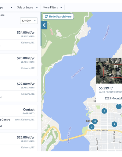 Custom integration of MLS listings of commercial properties and land for sale or lease into CityViz economic development data portal
