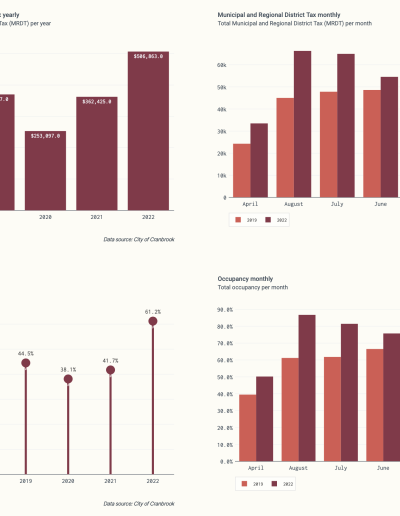 Custom integration of local tourism data into CityViz economic development data portal