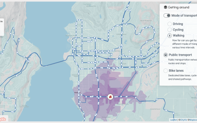 Getting Around - Local Transit and Active Transportation Embeddable Widget showing public transport