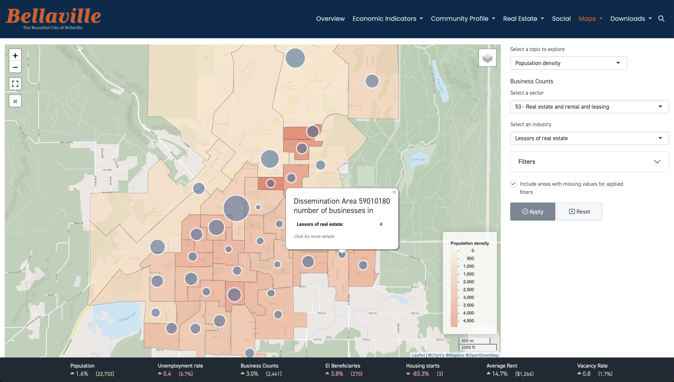 Canadian Business Counts by NAICS and neighbourhood
